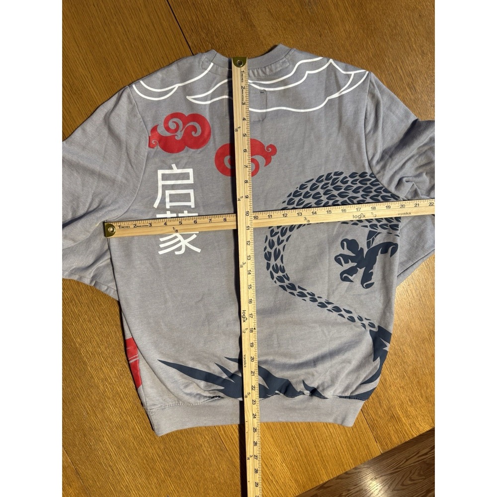 Blind Rooster Dragon Crewneck Sweatshirt Small All Over Print Asian‎ Y2K - Picture 6 of 7